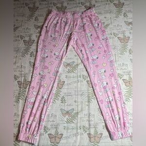 Munki Munki Peanuts Pink Snoopy‎ Pajama Pants medium